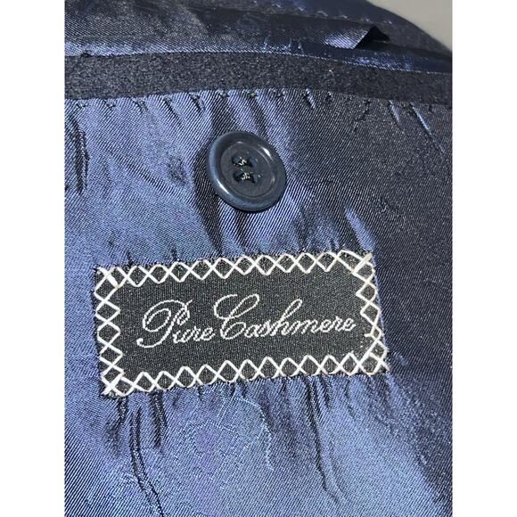 BRIONI Nomentano 48L Pure Cashmere 100% Blue Blazer Jacket Coat Silk Lining - Picture 11 of 16